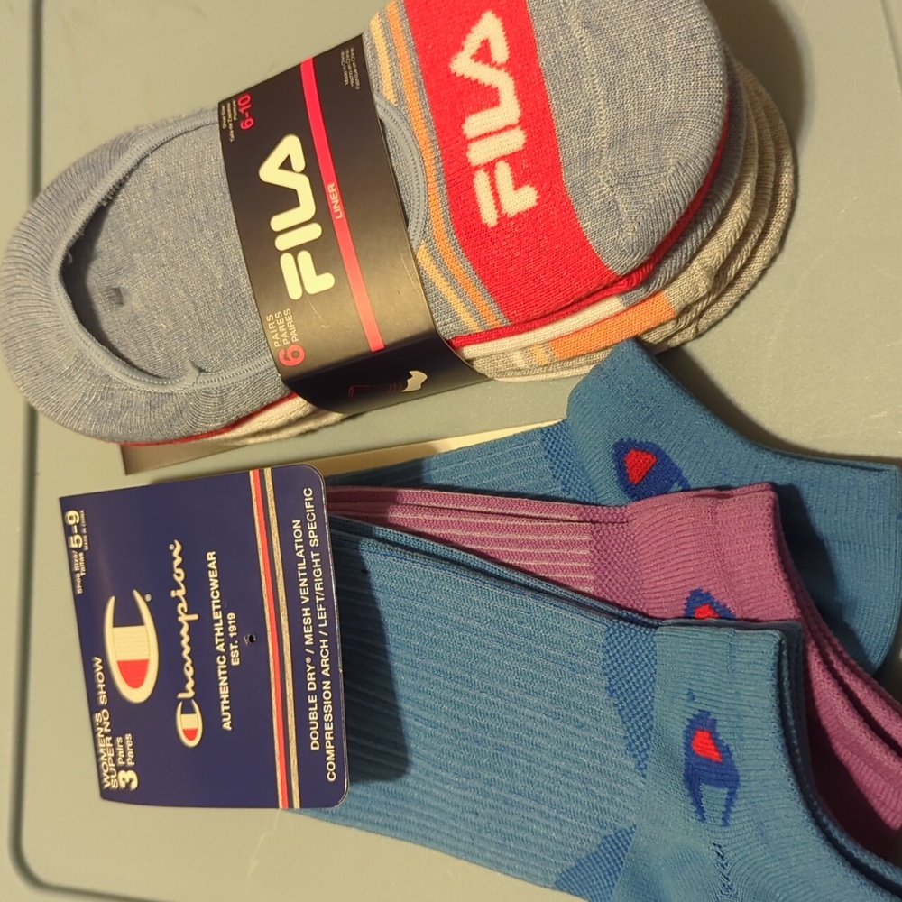 Fila and Champion Socks